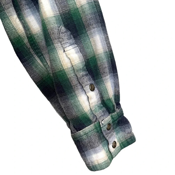 Cody James Regular Fit Pearl Snap Button Plaid Western Shirt Size Large - Picture 6 of 7